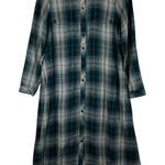 J.Jill Plaid Long Sleeve Button Front Maxi Shirt Dress Women's Photo 0