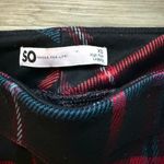 SO  Red and Black Plaid High Rise Leggings with Elastic Waistband Size XS Photo 3