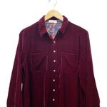 Natural Life Rocky Velvet Shirt Dress Size Medium Cranberry Burgundy Long Sleeve Photo 7