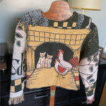 Woven Tapestry Blanket Sweater Photo 0