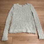 Free People  September Song Polar Bear Sweater Mint Green Crew Neck Size M Photo 2