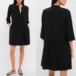 Tuckernuck  Black Stretch Crepe Royal Shirt Dress Photo 1