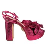 Loeffler Randall Natalia Bow Platform Sandals Heels Fuscia Pink Size 6 Photo 4