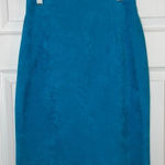 Nicole Miller Vintage 90s‎  suede turquoise skirt, Size 4 Photo 0