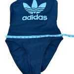 Adidas  Women Navy‎ Blue One Piece Swimsuit Trefoil Logo Spaghetti Strap Size L Photo 2