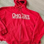Jansport OSU  Vtg Zip Jacket Sz XL Red Vintage Ohio State Buckeyes Boxy Hoodie Photo 2