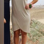 BCBG Maxazria Glitter Sparkle One Shoulder Midi Dress Photo 0