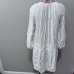 Joie  Pauletta Porcelain White Long Sleeve Dress Tie Lace Boho Bride Crochet Photo 7