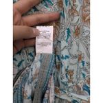 BloomChic Teal Boho Crossover Blouse Floral Peplum Tie Belt Hippie V Photo 13