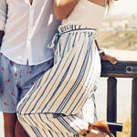 Vintage Havana Striped Paperbag Jumpsuit Photo 0