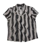 Jamie Sadock Blouse Retro Geometric Black White Athletic Golf Polo Shirt Small Photo 0