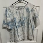 Old Navy  Cropped bleached denim shirt size M Photo 0