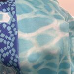 Guy Harvey  Turquoise Shift Dress Size Large Turtle Print Coastal Beachy Resort Photo 2