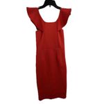 Yumi Kim Red Under Your Spell Mini Dress Off Shoulder Ruffle Detail Scuba Sm New Photo 11