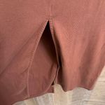 Old Navy Brown Ribbed Knit Tie Neck Halter Midi Dress Small Photo 3