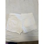 ZARA ‎ Jean Shorts Womens 10 White Denim Cutoff Distressed High Rise Cheeky Photo 1