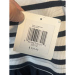 Ellen Tracy  Tank Dress Womens Size M Blue White Striped Maxi Tiered Round Neck Photo 6