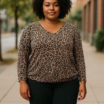 Time and Tru Brown and Black Relaxed Long Sleeve Button Down Cardigan Size undefined Photo 0