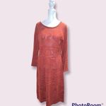 Sundance Burnt Orange Knit Dress Overlay Size Medium Photo 0