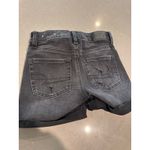 American Eagle Girls Black Wash Distressed Denim Jean Shorts Size 000‎ Photo 5