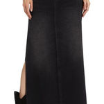 Snacks Mother 27 The Fun Dip Slice Denim Maxi Skirt Late Night Lick Faded Black Size 4 Photo 0