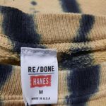 RE/DONE Raglan Crew Neck Sweatshirt Sweater Women's Medium Tiger Dye Top Casual Photo 4