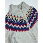 Chaps Denim Fair Isle Full Zip Mock Neck Sweater Women's Small Gray Multicolor Size undefined Photo 8