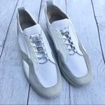 Naturalizer  Gray & White Unison Elastic Lace Leather Fashion Sneaker 9 Photo 2