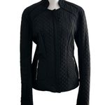 Beulah Black Moto Style Quilted Zip Up Lightweight Jacket Women's Small Photo 0