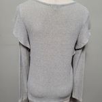 Lucky Brand  heather gray ribbed ruffle top size large Photo 5