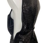 AQUA Bloomingdales Black Sequin Dress BodyCon Surplice Front Size XS NWT NEW Photo 5