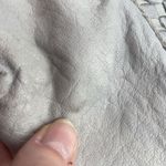 Civico93 Hobo Shoulder Zipper Bag Italian Leather Gray Slouchy Woven Weave Soft Photo 4