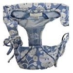 Robin Piccone women's Sadie Floral Sky Blue Bikini Bottom Large NEW $66 Photo 5