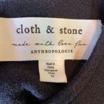 Cloth & Stone  Anthropologie Black Bell Sleeves Long Sleeve Viscose Blouse XS Photo 6