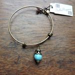 NWT Bella Ryann Gold and Turquoise Charm Bracelet Photo 1