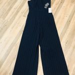 Julia Jordan NWT  Women's Pinstriped Jumpsuit Blue Size 8. Photo 3