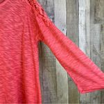No Boundaries  XL(15-17) Jr’s Pink Lightweight Burnout Sweater w/Lace App… Photo 3