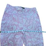 Lauren Active Ralph Lauren Pink Paisley Print Cropped Pants Size 10 Photo 4