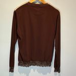 Brit & Bridle Cowgirl Print Long Sleeve Tee with Lace Trim Photo 4