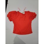 Oak & Trellis Women's Crop Top Ribbed Puff Sleeve Square Neck B8 Size XL Photo 2