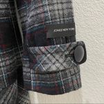 Jones New York Wool Blend Plaid Pea Coat L Photo 11