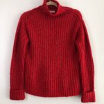 Abound New  Mock Neck Sweater Cozy Knit Pullover Red Tango Photo 2
