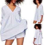 ZARA Trafaluc Collection Babydoll Romper Mini Dress Pale Lavender Cotton Size M Photo 1