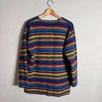 Jones New York Vtg  Sport Lambswool Striped V-Neck Sweater Pullover Women's Small Photo 3