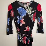 KMW Fit & Flare Dress Black Blue Red Floral S Photo 1