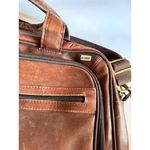 Vintage Brown Samsonite Leather Laptop Bag 12"x16" With Adjustable Strap & Multi Photo 11