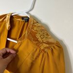 XOXO Blouse Women Flowy Mustard Long Sleeve‎ Size M  Brand Photo 4