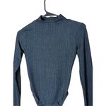 Boohoo  Mock Neck Long Sleeve Ribbed Bodysuit Size 2 Photo 1