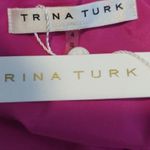 Trina Turk  Hot Pink Conservatory Classic Crepe Drop Flounce Dress Size 4 NWT Photo 3