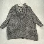 Free People  Sweater Jacket Womens XS Oversized Hooded‎ Full Zip Open Knit boho Photo 6